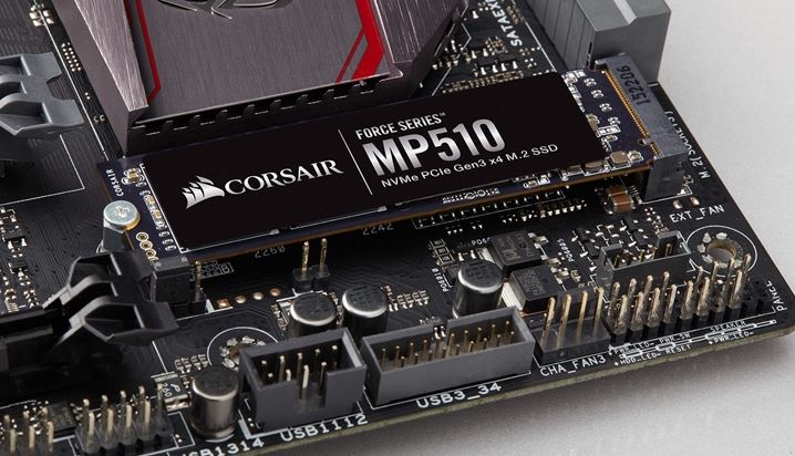  Corsair Force MP510: fast SSDs for gaming systems