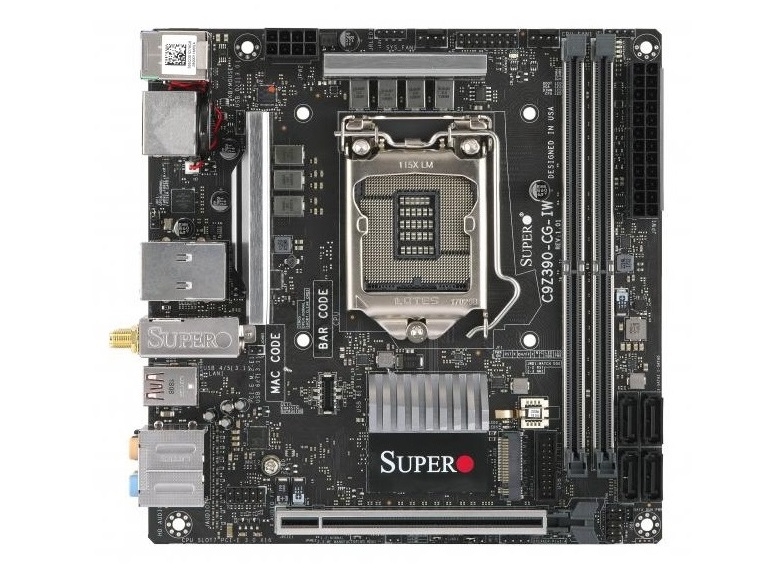  SuperO C9Z390-CG IW: motherboard for compact systems on Intel z390 platform