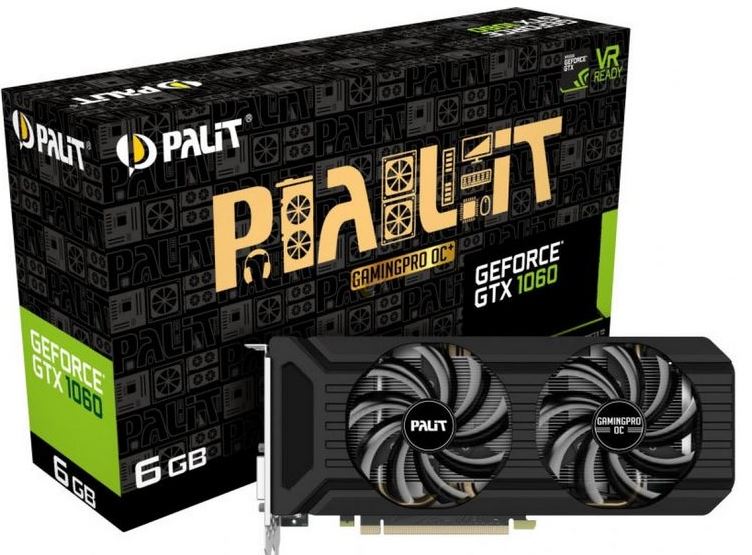 Palit GeForce GTX 1060 GamingPro OC+ got GDDR5X memory
