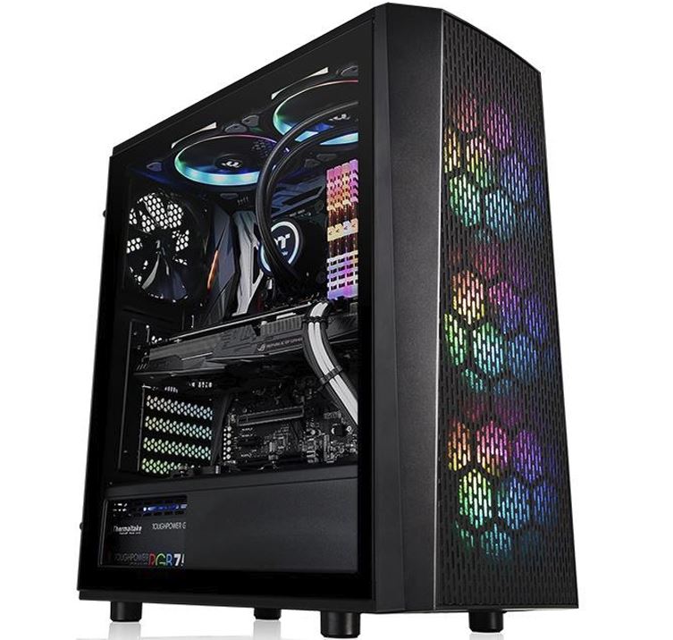 Thermaltake Versa J24 Tempered Glass ARGB: PC case with four fans