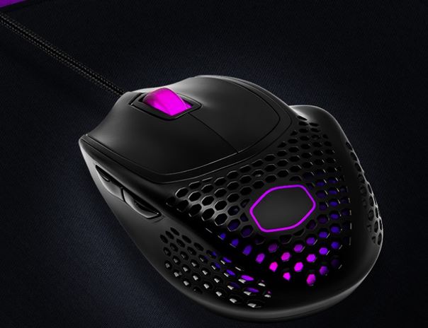 The Cooler Master MM720 gaming mouse weighs less than 50 grams
