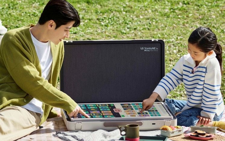  LG introduced the StanbyME Go — a portable display in a suitcase